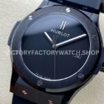 HB Factory Hublot Classic Fusion 542.CX.1270.RX.MDM 42mm Steel Black Rubber Strap Black Dial