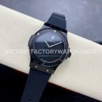 HB Factory Hublot Classic Fusion 542.CX.1270.RX.MDM 42mm Steel Black Rubber Strap Black Dial