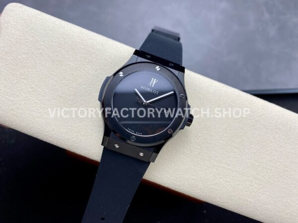 HB Factory Hublot Classic Fusion 542.CX.1270.RX.MDM 42mm Steel Black Rubber Strap Black Dial