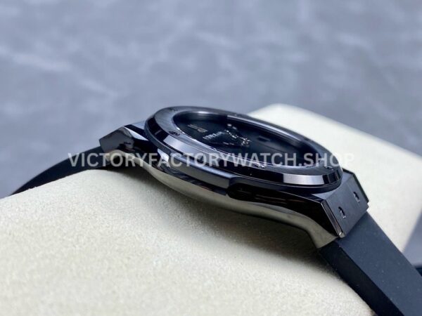 HB Factory Hublot Classic Fusion 542.CX.1270.RX.MDM 42mm Steel Black Rubber Strap Black Dial