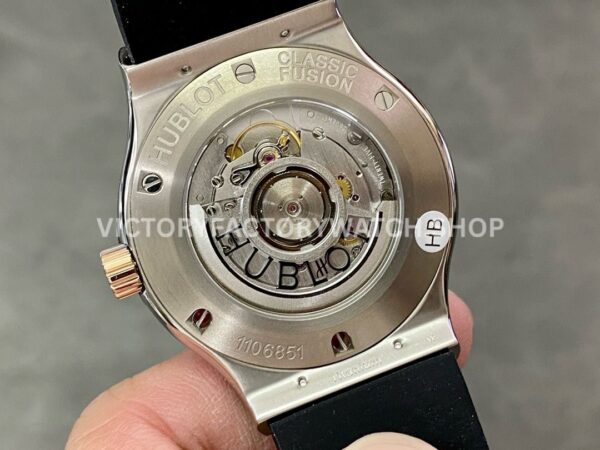 HB Factory Hublot Classic Fusion 542.NO.1181.LR 42mm Rubber Strap Rose Gold Bezel Black Dial