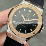 HB Factory Hublot Classic Fusion 542.NO.1181.LR 42mm Rubber Strap Rose Gold Bezel Black Dial