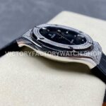 HB Factory Hublot Classic Fusion 542.NX.1171.LR.1704 42mm Full Diamond Leather Strap Black Dial