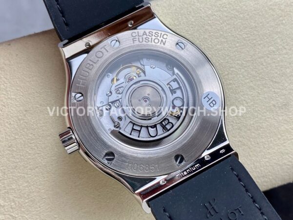 HB Factory Hublot Classic Fusion 542.NX.1171.LR.1704 42mm Full Diamond Leather Strap Black Dial