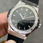 HB Factory Hublot Classic Fusion 542.NX.1171.RX 42mm Steel Black Rubber Strap Black Dial