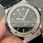 HB Factory Hublot Classic Fusion 542.NX.1171.RX 42mm Steel Black Rubber Strap Black Dial