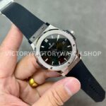 HB Factory Hublot Classic Fusion 542.NX.1171.RX 42mm Steel Black Rubber Strap Black Dial