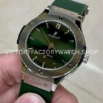 HB Factory Hublot Classic Fusion 542.NX.8970.LR 42mm Rubber Strap Titanium Bezel Green Dial