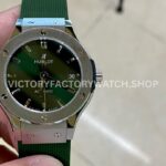 HB Factory Hublot Classic Fusion 542.NX.8970.LR 42mm rubber strap titanium bezel green dial replica watch