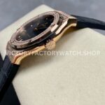 HB Factory Hublot Classic Fusion 542.OX.1181.LR.1704 42mm Full Diamond Rose Gold Leather Strap Black Dial