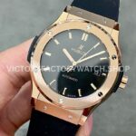 HB Factory Hublot Classic Fusion 542.OX.1181.RX 42mm Rose Gold Rubber Strap Black Dial