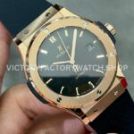 HB Factory Hublot Classic Fusion 542.OX.1181.RX 42mm Rose Gold Rubber Strap Black Dial