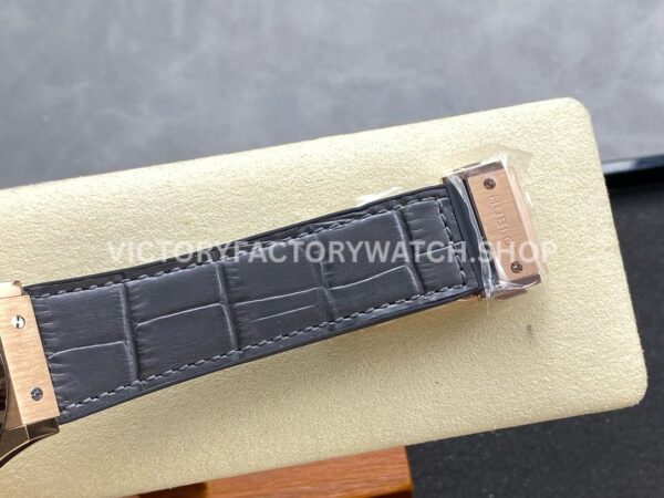 HB Factory Hublot Classic Fusion 542.OX.7081.LR 42mm Rose Gold Grey Leather Strap Grey Dial