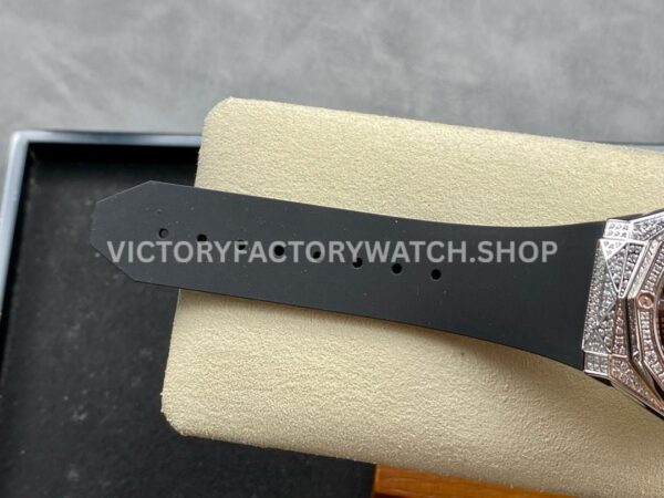 HB Factory Hublot Classic Fusion 550.NS.1800.RX.1604.ORL19 40mm Black Rubber Strap Diamond Bezel Black Dial