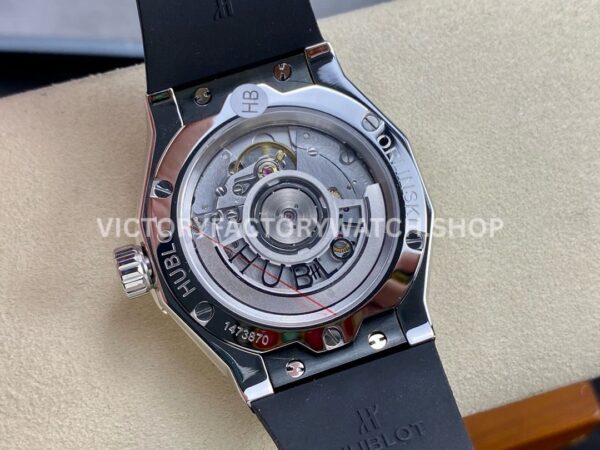 HB Factory Hublot Classic Fusion 550.NS.1800.RX.1604.ORL19 40mm Black Rubber Strap Diamond Bezel Black Dial