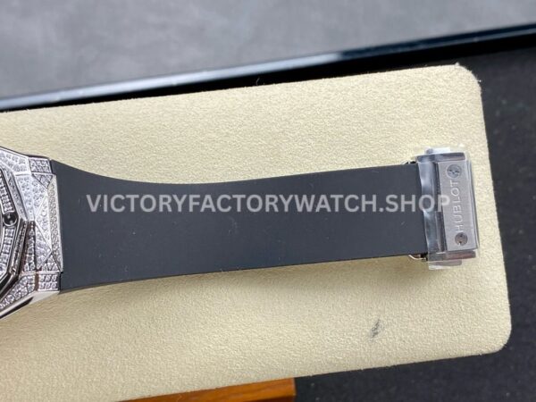 HB Factory Hublot Classic Fusion 550.NS.1800.RX.1604.ORL19 40mm Black Rubber Strap Diamond Bezel Black Dial
