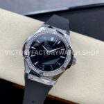 HB Factory Hublot Classic Fusion 550.NS.1800.RX.1804.ORL19 40mm Black Rubber Strap Diamond Bezel Black Dial