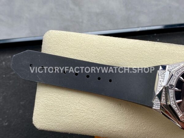 HB Factory Hublot Classic Fusion 550.NS.1800.RX.1804.ORL19 40mm Black Rubber Strap Diamond Bezel Black Dial