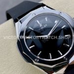 HB Factory Hublot Classic Fusion 550.NS.1800.RX.ORL19 40mm Steel Black Rubber Strap Black Dial