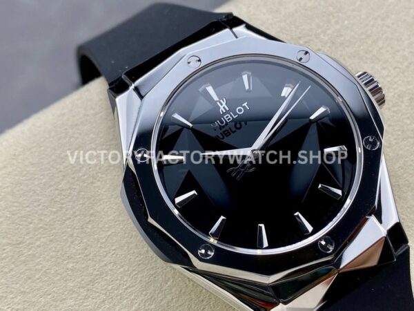 HB Factory Hublot Classic Fusion 550.NS.1800.RX.ORL19 40mm Steel Black Rubber Strap Black Dial