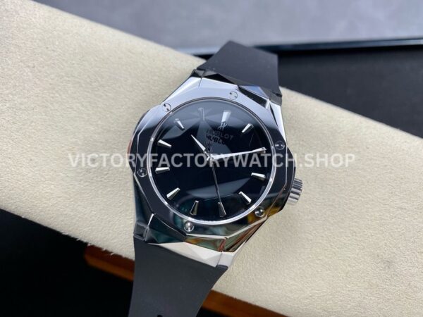 HB Factory Hublot Classic Fusion 550.NS.1800.RX.ORL19 40mm Steel Black Rubber Strap Black Dial