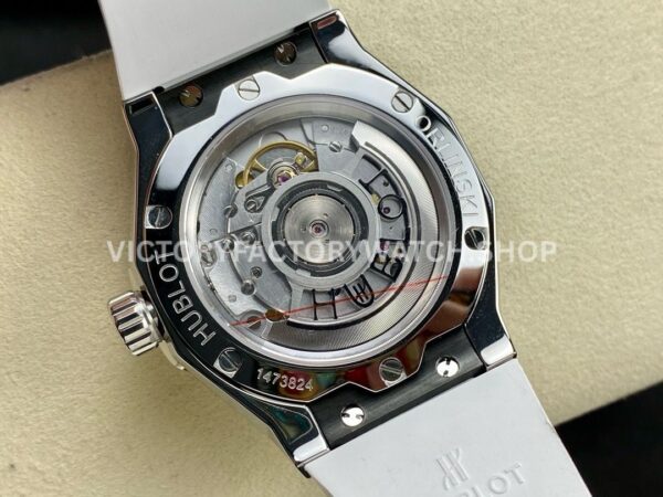 HB Factory Hublot Classic Fusion 550.NS.2200.RW.ORL20 40mm Steel White Rubber Strap White Dial
