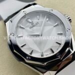 HB Factory Hublot Classic Fusion 550.NS.2200.RW.ORL20 40mm Steel White Rubber Strap White Dial