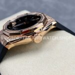 HB Factory Hublot Classic Fusion 550.OS.1800.RX.1604.ORL19 40mm Rose Gold Black Rubber Strap Diamond Bezel Black Dial