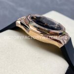 HB Factory Hublot Classic Fusion 550.OS.1800.RX.1604.ORL19 40mm Rose Gold Black Rubber Strap Diamond Bezel Black Dial