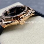 HB Factory Hublot Classic Fusion 550.OS.1800.RX.1804.ORL19 40mm Diamond Rose Gold Black Rubber Strap Black Dial