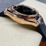 HB Factory Hublot Classic Fusion 550.OS.1800.RX.1804.ORL19 40mm Diamond Rose Gold Black Rubber Strap Black Dial
