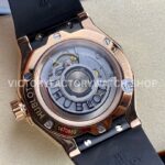 HB Factory Hublot Classic Fusion 550.OS.1800.RX.1804.ORL19 40mm Diamond Rose Gold Black Rubber Strap Black Dial