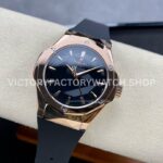 HB Factory Hublot Classic Fusion 550.OS.1800.RX.ORL19 40mm Rose Gold Black Rubber Strap Black Dial