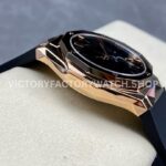HB Factory Hublot Classic Fusion 550.OS.1800.RX.ORL19 40mm Rose Gold Black Rubber Strap Black Dial