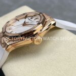 HB Factory Hublot Classic Fusion 550.OS.2200.RW.1604.ORL20 40mm Rose Gold White Rubber Strap Diamond Bezel White Dial