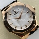 HB Factory Hublot Classic Fusion 550.OS.2200.RW.ORL20 40mm Rose Gold White Rubber Strap White Dial