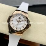 HB Factory Hublot Classic Fusion 550.OS.2200.RW.ORL20 40mm Rose Gold White Rubber Strap White Dial