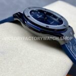 HB Factory Hublot Classic Fusion 565.CM.7170.LR 38mm Steel Leather Strap Blue Dial