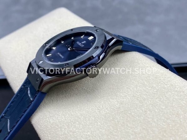 HB Factory Hublot Classic Fusion 565.CM.7170.LR 38mm Steel Leather Strap Blue Dial