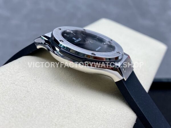 HB Factory Hublot Classic Fusion 565.NX.1470.RX 38mm Steel Rubber Strap Black Dial