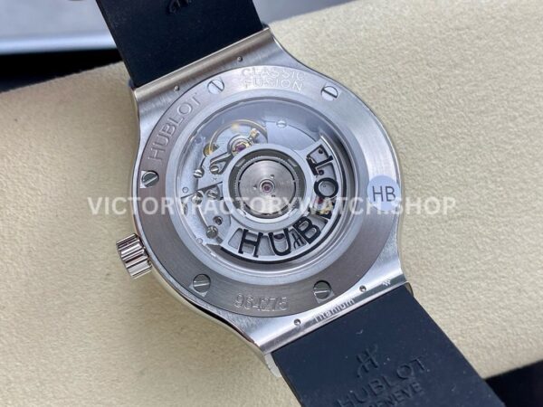 HB Factory Hublot Classic Fusion 565.NX.1470.RX 38mm Steel Rubber Strap Black Dial