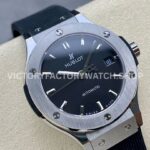 HB Factory Hublot Classic Fusion 565.NX.1470.RX 38mm Steel Rubber Strap Black Dial