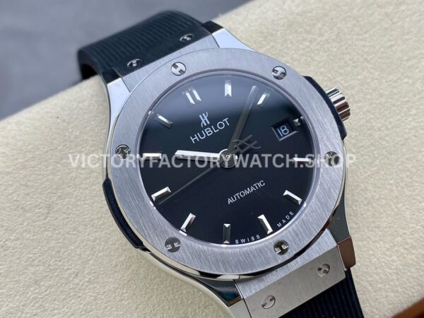 HB Factory Hublot Classic Fusion 565.NX.1470.RX 38mm Steel Rubber Strap Black Dial