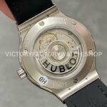 HB Factory Hublot Classic Fusion 565.NX.1470.RX.1204 38mm Steel Leather Strap Diamond Bezel Black Dial