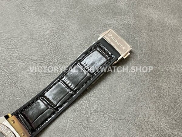 HB Factory Hublot Classic Fusion 565.NX.1470.RX.1204 38mm Steel Leather Strap Diamond Bezel Black Dial