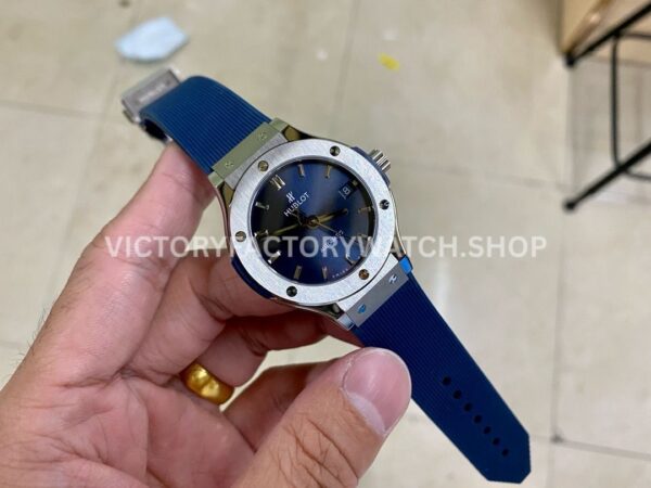 HB Factory Hublot Classic Fusion 565.NX.7170.RX 38mm Steel Blue Rubber Strap Blue Dial