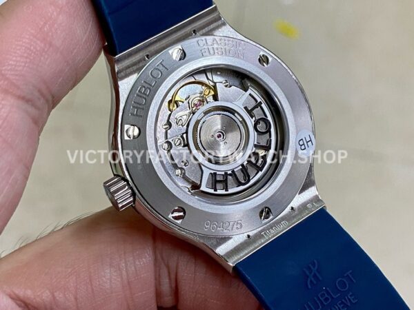 HB Factory Hublot Classic Fusion 565.NX.7170.RX 38mm Steel Blue Rubber Strap Blue Dial