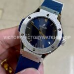 HB Factory Hublot Classic Fusion 565.NX.7170.RX 38mm Steel Blue Rubber Strap Blue Dial