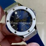 HB Factory Hublot Classic Fusion 565.NX.7170.RX 38mm Steel Blue Rubber Strap Blue Dial