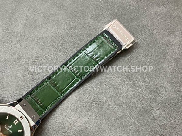 HB Factory Hublot Classic Fusion 565.NX.8970.LR 38mm Leather Strap Green Dial